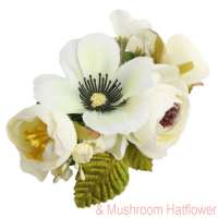 Small ivory hair flower & small 3in1 pin flower white hair flower & small 3in1 pin flower
