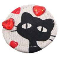 Mini fascinator with cat and hearts
