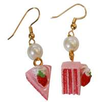 Pink cream cake - earrings