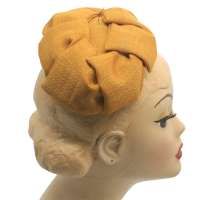 Mustard Half Hat in vintage Design