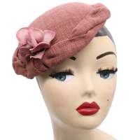 Round Hat/ Circle Hat in Mauve/ Old Pink