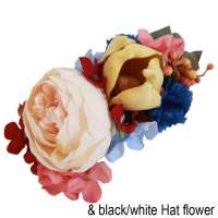 Big colorful hair flower & 3in1 corsage flower (yellow, red, blue)