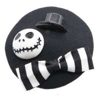 Mini Fascinator with Skull and Top Hat