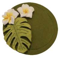 Light green mini fascinator "Aloha"