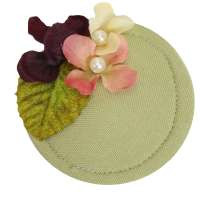 Mintgrüner Mini Fascinator mit Pastell Blumen