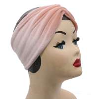 Dark pink velvet ear warmer