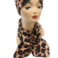 Leopard pattern woolen Marple scarf