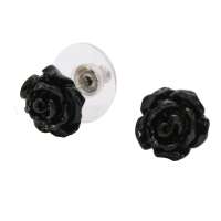 Black roses - small earstuds